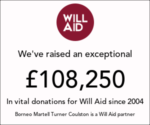 Borneo Martell Turner Coulston supports Will Aid